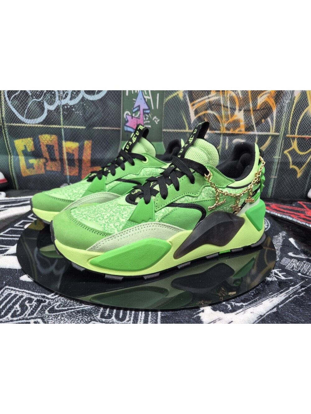 PUMA x LAMELO BALL 11M LaFrancé RS-XL Men's Lace Up Sneakers Green-Black